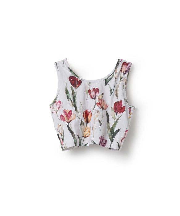 Graphic Gathered Bra Top ATLA635