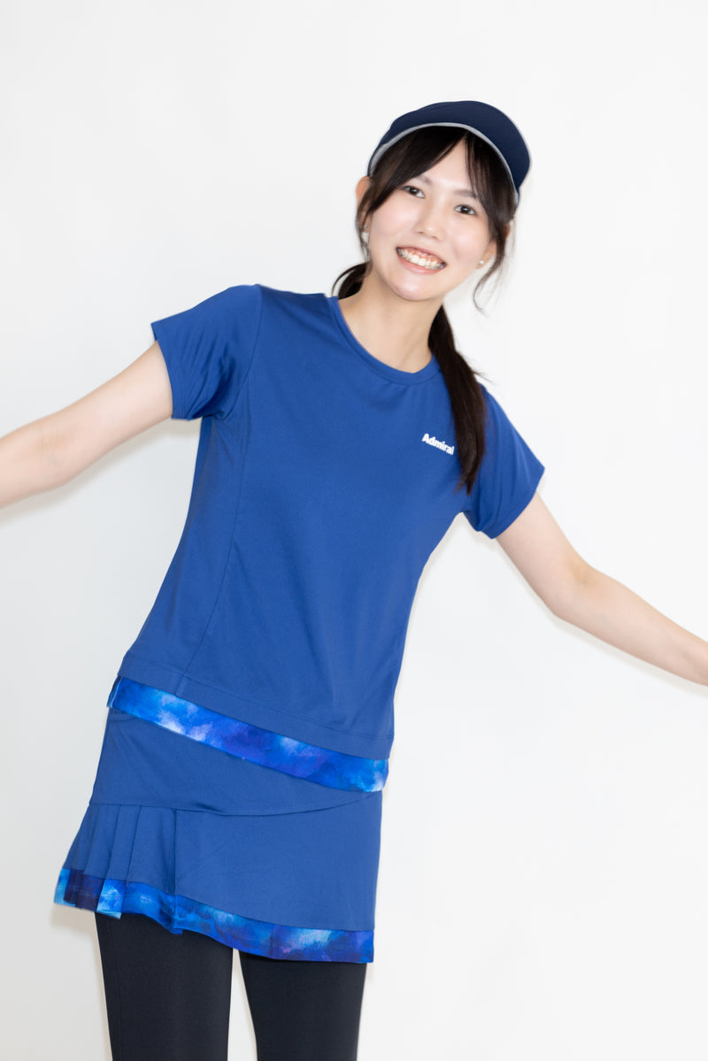 Asymmetric Pleated Graphic Hem Coat ATLA643 – ADMIRAL