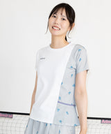 アシンメトリーフラワーチェックTEE　ATLA657 ATLA657_00-01.jpg