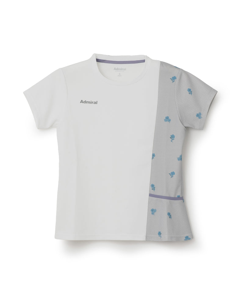 アシンメトリーフラワーチェックTEE ATLA657 – ADMIRAL