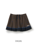 フラワーチェックタックプリーツスコート　ATLA658