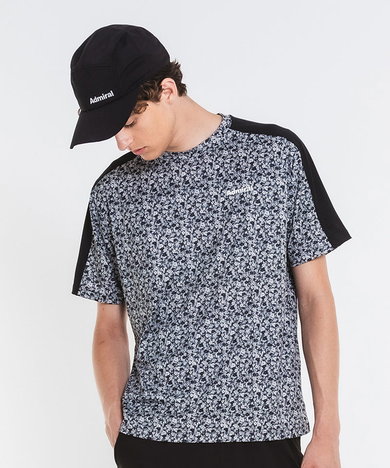 Admiral フラワー柄チェックTシャツ Ｌサイズ ショルダーラインフラワープリント TEE ATMA606 – ADMIRAL