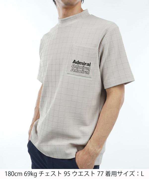 グリッドオーバー モックシャツ　ADMA403