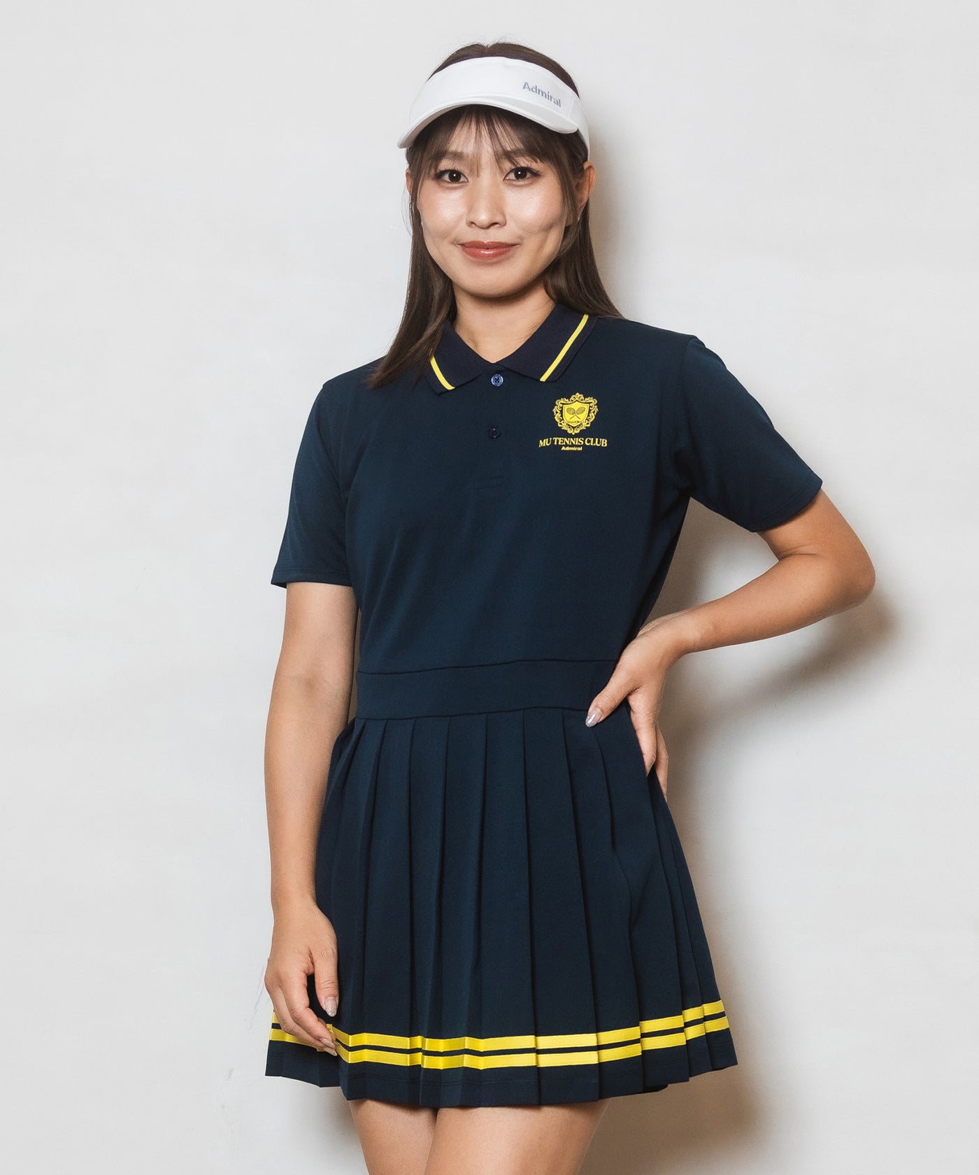 ADMIRAL ホワイト ポロワンピース ADMIRAL ホワイト ポロワンピース