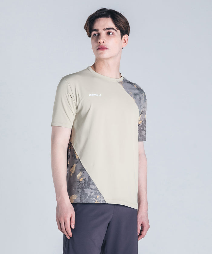 Asymmetrical Slash Graphic TEE ATMA419