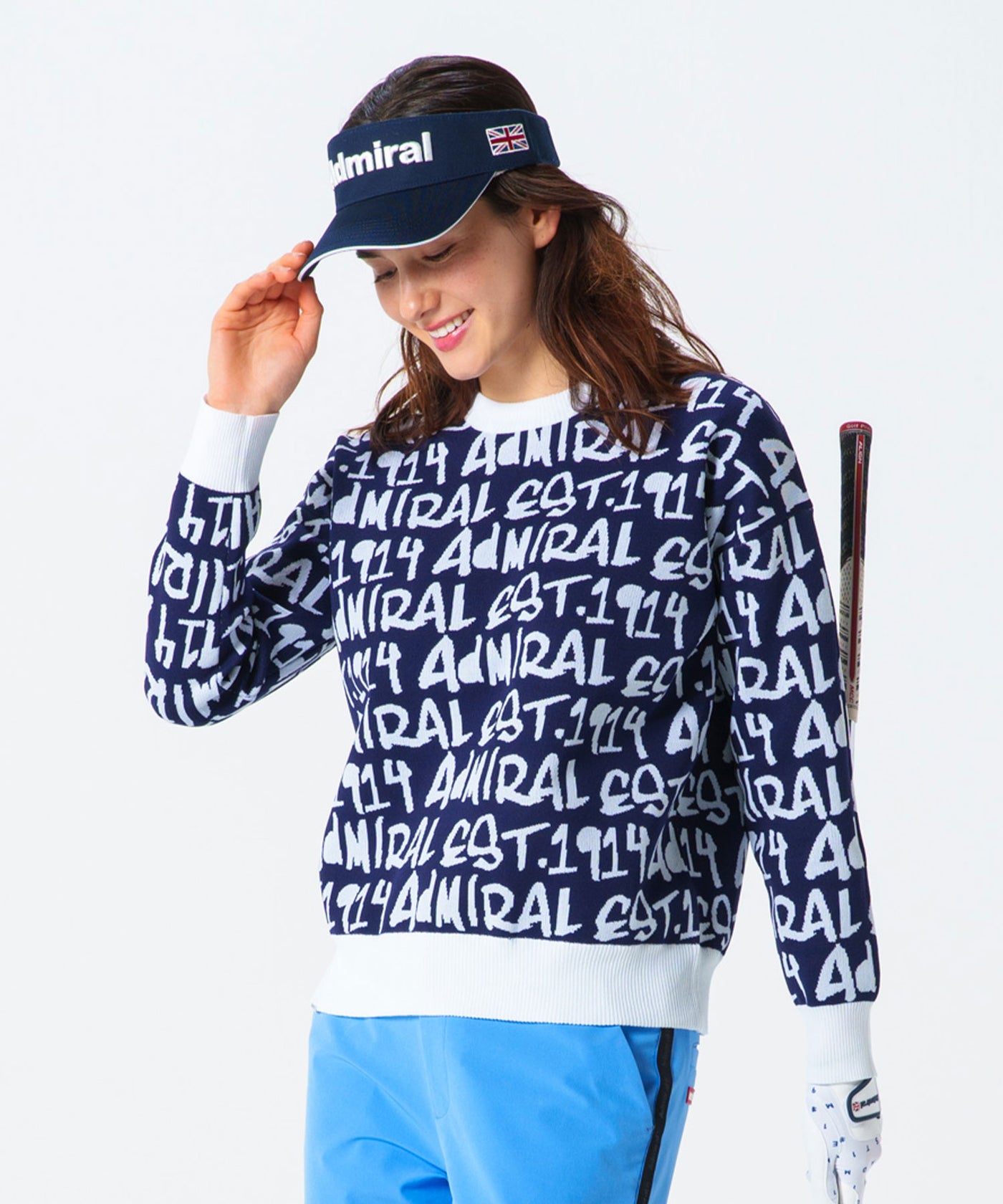 リラックスフィット ロゴジャガード クルーニット ADLA302 – ADMIRAL