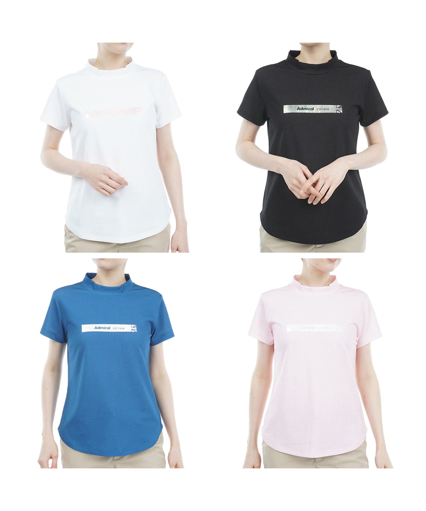 新品　Admiral トップス　Ｍ トーナルロゴプリント モックネックシャツADLA324 – ADMIRAL