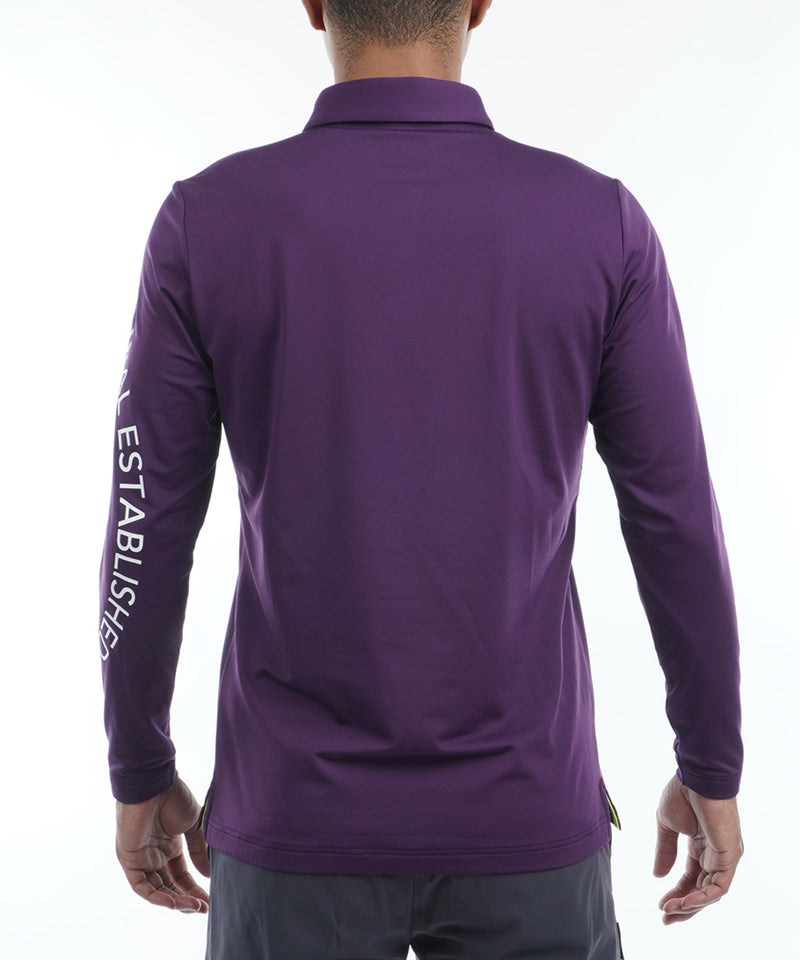 蓄熱保温性を備えたシャツの紫の着用裏