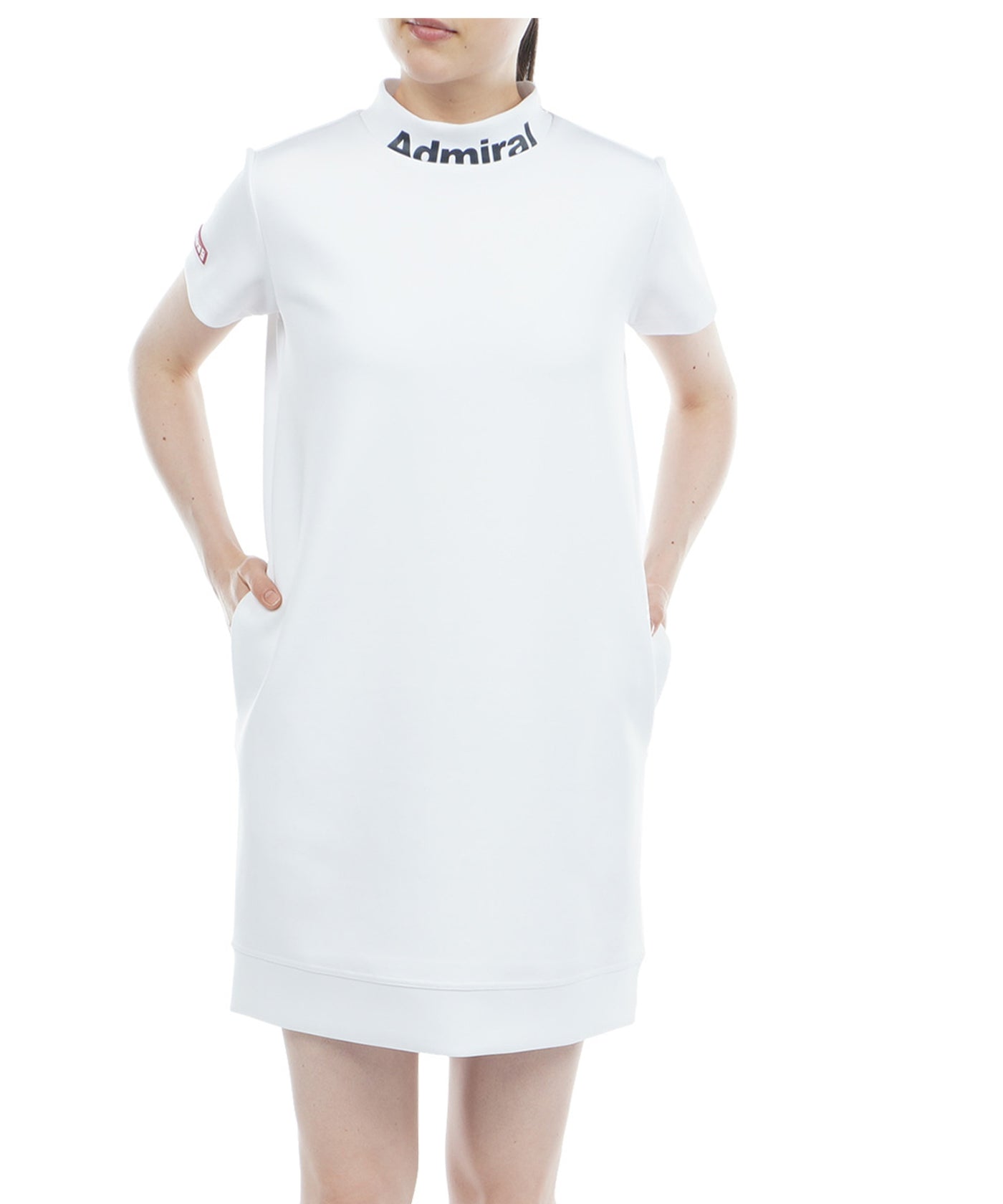 Admiral レディース　ロゴモックネックスェットM ホワイト　新品未使用 Admiral レディース ロゴモックネックスェットM ホワイト 新品未使用