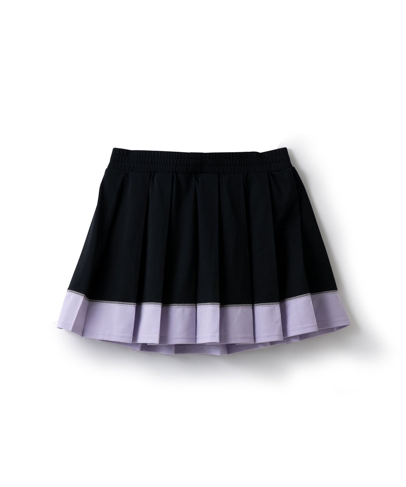 ワッフルメッシュヘムプリーツスコート　ATLA323